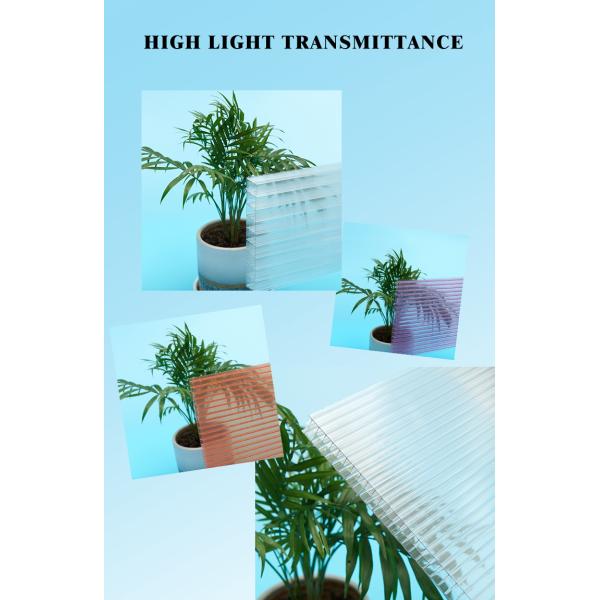 20mm 16mm 10mm Polycarbonate Roofing Sheets Uv Protected 10mm Twinwall Plastic Sheets