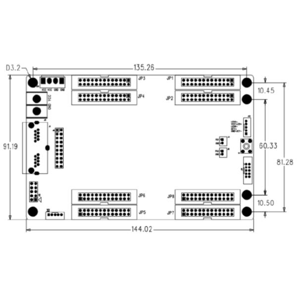 Sysolution receiving card D60-320, 8HUB320 ports support P1.538,P1.667 modules