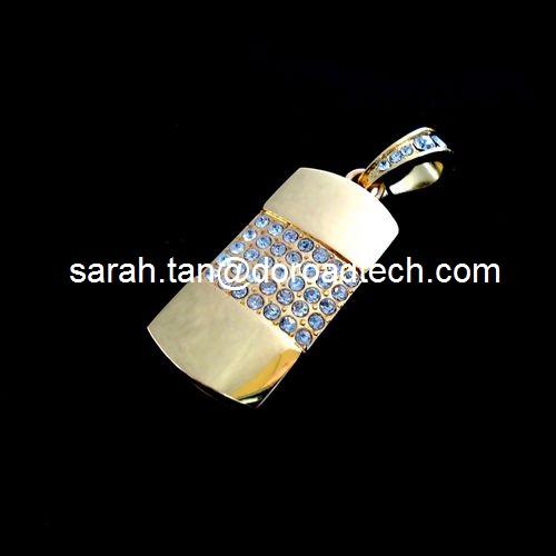 Cheap Metal Customized Mini Pendant Jewelry USB Flash Disks Full Capacity USB for sale