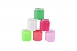Best Custom Color Painted Glass Jar Smell Proof Semi Transparent With Match Lid Graphic Design 60ml wholesale