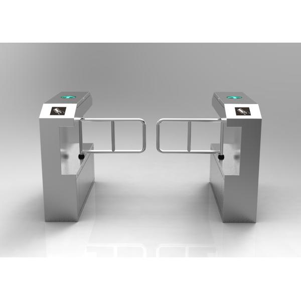 304 stainless steel swing barrier gate with top led light for access control system