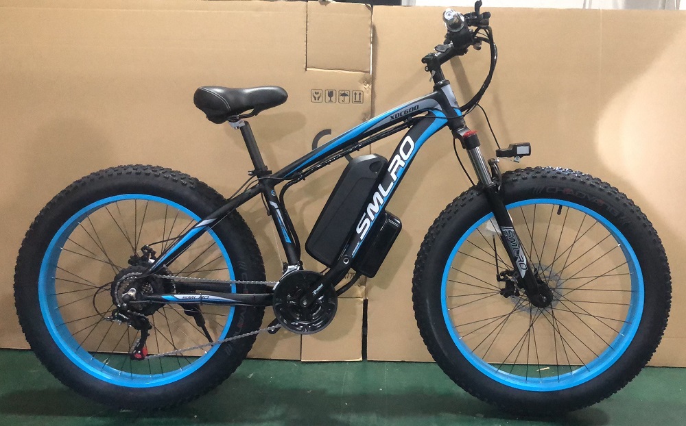 Fat Tire Electric Bike 350W Motor 13AH Lithium Battery SMLRO XDC600 26x4.0 inch E-Bike Wholesale Drop Shipping Available