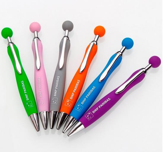 Logo printed personalized stationery orange ball pen