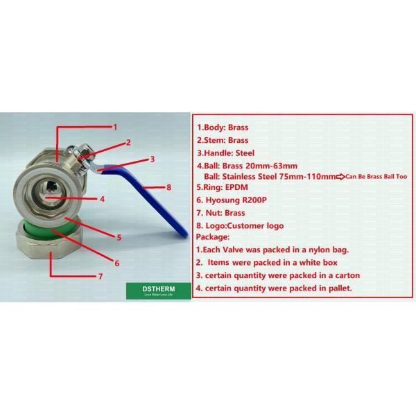110mm PPR Double Union Ball Valve Full Bore PN25 Corrosion Resistant