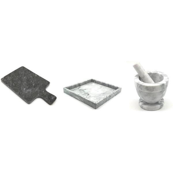 Polished Natural Marble Stone Grinder Manual With Pestle