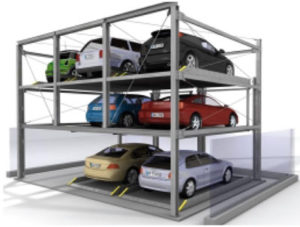 Hydraulic Horizontal Elevator System 2000kg 3 Level Car Stacker