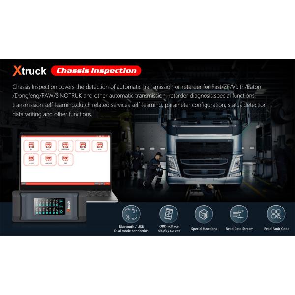 XTRUCK Chassis Diagnostic Tool for ZF Eaton FAST SINOTRUCK Transmission 3.28 inch Screen