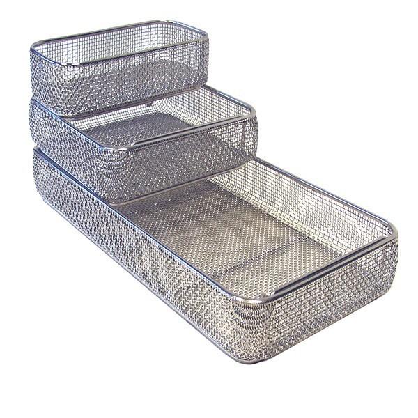 Cheap Medical Surgical Rigid Sterilization Containers , Stainless Steel Wire Mesh Trays for sale