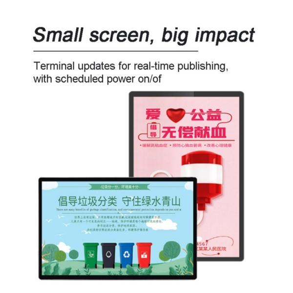 Aluminum Alloy Frame Indoor 4K Lcd Window Display Android Shop Restaurant Menu Advertising Screen