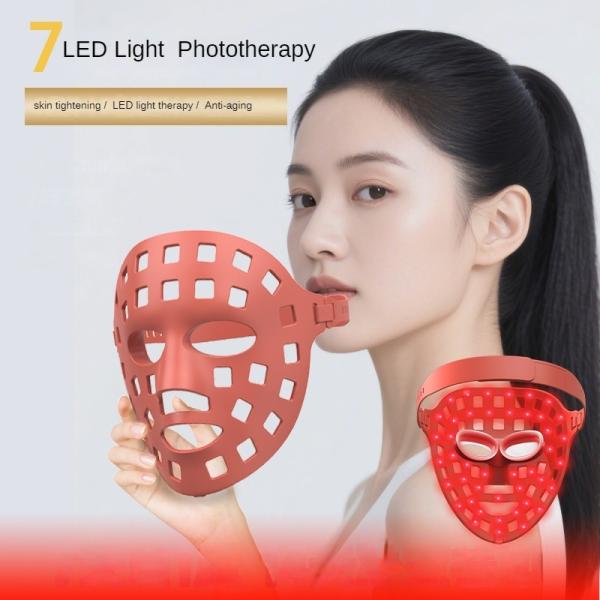 Professional 7 Led Colors Light Therapy Mask Facial Lifting Massger Acne Multi Wavelength For Skin Care At Home Beauty Salon Equipment