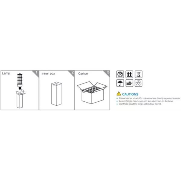 Quartz Glass Ultraviolet Bactericidal Light 80w AC110V 40m2 PIR Sensor