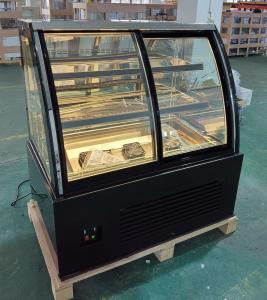 China Single Temperature 1.5m Cake Display Refrigerator Curved Glass Front Opening on sale