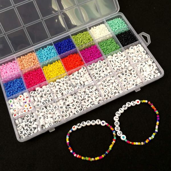 5000pcs Acrylic Beads for Bracelets 26 Letters DIY Beads Chain Thigh Chain for Women Big Snake Pendants Leg Chain Body Jewelry