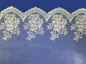 China African lace fabrics Embroidery Lace Fabric cord guipure white lace fabric on sale