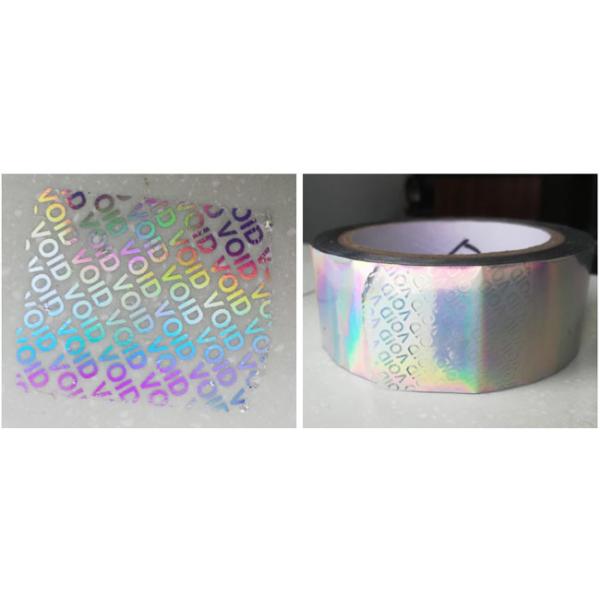 Holographic Security VOID Tape , Partial Transfer Adhesive Security Tamper Tape