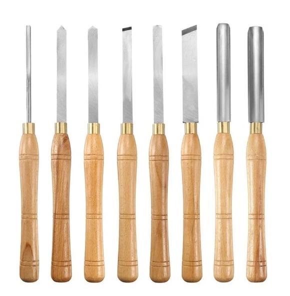 Cheap HSS Blade Sharpening Carbide Turning Tools Wood Lathe Chisel Set 8PCS for sale
