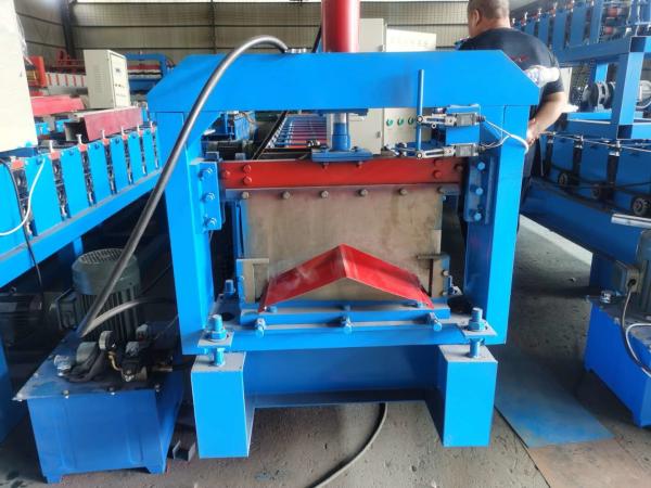 Cheap 8m/Min Colour Steel Coil 3kw Ridge Cap Roll Forming Machine for sale