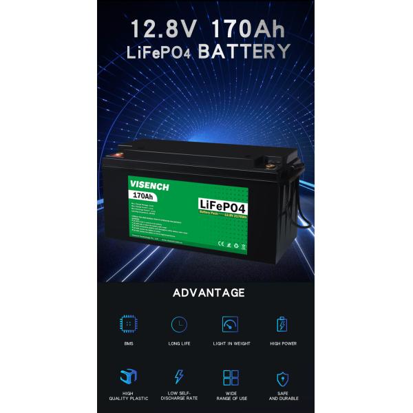 Visench Solar System Lifepo4 Battery Pack Lithium Ion Lifepo4 12V 170AH Lithium Ion Batteries