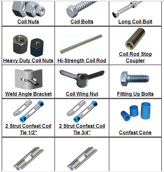 Anti Rust Construction Formwork Accessories Precast Lifting Four Strut Coil Inserts