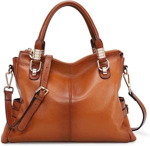 China Kattee Real Leather Handbags Satchel Tote Shoulder Bag 1.0 Count on sale