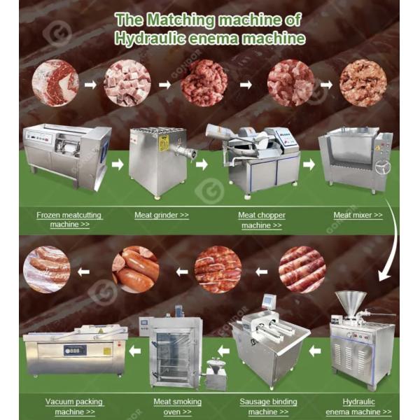 300 Kg/h Industrial Horizontal Hydraulic Sausage Filling Machine