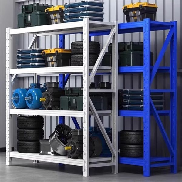 High-Quality 4-Level Medium-Duty Metal Racking, Custom Corrosion-Resistant Warehouse Racking & Stacking Racks