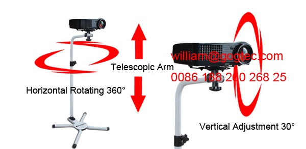 Removable 0.90-1.59M telescoping projector bracket support holder floor stand no wheel