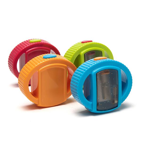Cheap Spring Open Cute Pencil Sharpener Geometric Shape for sale