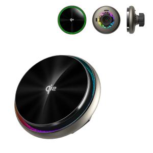 Starry Sky Magnetic Car Wireless Charging Holder Built-In Cooling Fan Fast Heat Dissipation Multiple Lighting Adjustments