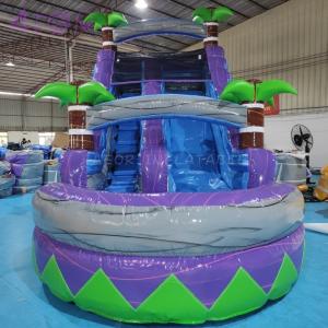China Waterslide Commercial PVC Palm Tree Inflatable Water Slide For Kid Inflatable Slide With Pool on sale