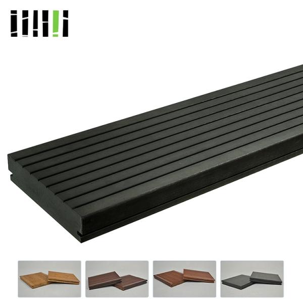 Solid Outdoor Bamboo Interlocking Deck Tiles With High Impact Resistance