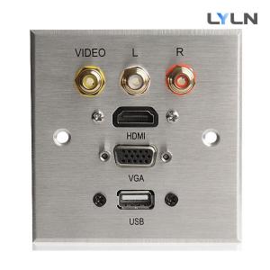 Best Brushed Aluminum AV Wall Plate , Audio Video Wall Plates With Hdmi Easy Operate wholesale