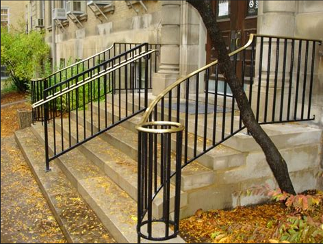 Classic Brass Handrail Works Design Brass Stair Rails for Outdoor
