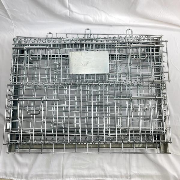 Folding Warehouse Detachable Industrial Wire Mesh Containers Cargo Storage Cage