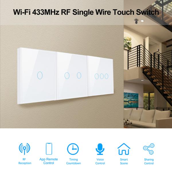 10A WiFi RF Smart 50hz Light Switch Remote Control For Alexa