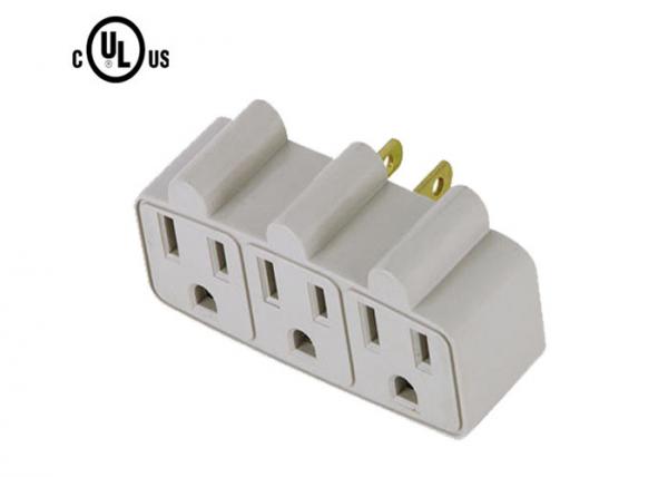 Cheap UL Listed AC Power Plug Adapter Witth 3 Outlet Surge Protector Wall Tap 15A 125V 60HZ for sale