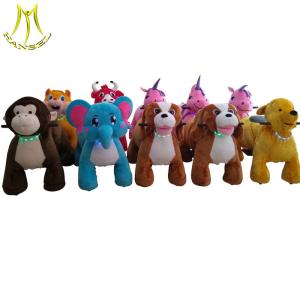 Hansel play shopping mall games lovely stuffed  walking animals kids rides