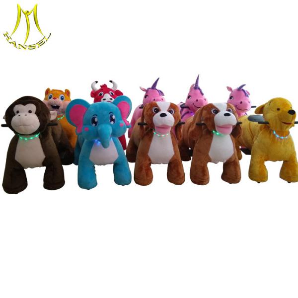 Cheap Hansel play shopping mall games lovely stuffed  walking animals kids rides for sale