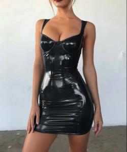 China Small Quantity Clothing Factory Sexy Shiny Wrap Bust Sling Dress With Zipper on sale