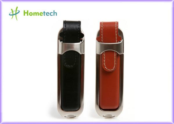 Cheap Personalized Leather USB Flash Drive with Customized Silk-screen Logo for sale