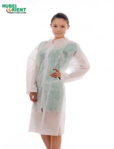 Best Disposable 35G/M2 PP Nonwoven Medical Lab Coat With Zipper wholesale