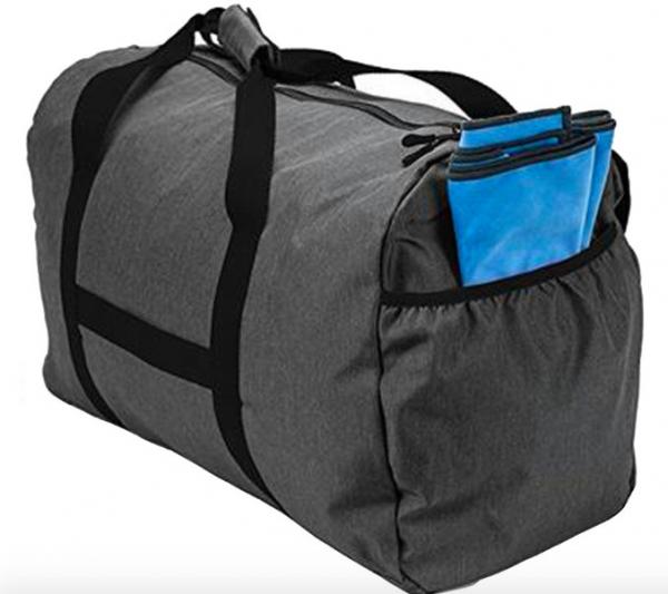 Custom Design Unisex Gym Duffel Bag With Pockets Blue / Black / White / Sliver Color