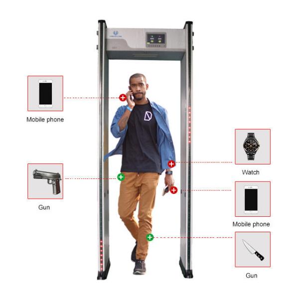 AC 85V-264V 33 Zones Airport Door Frame Metal Detector