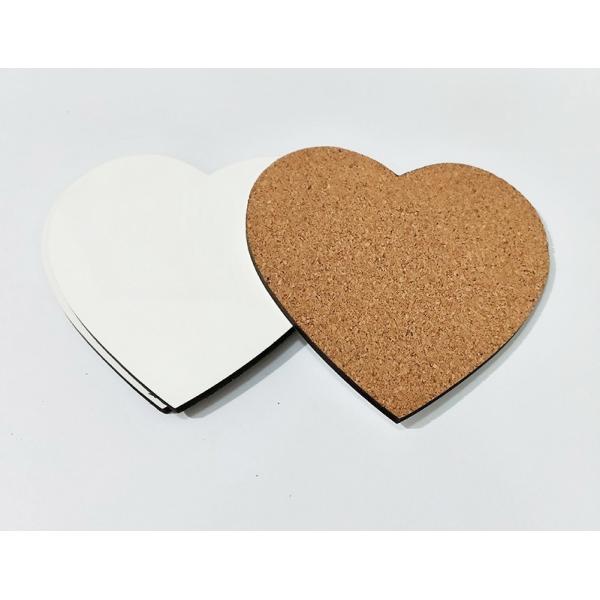 Amazing 100x100mm Delicate Heart Shape Sublimation MDF Blank Coaster for Wedding Gift