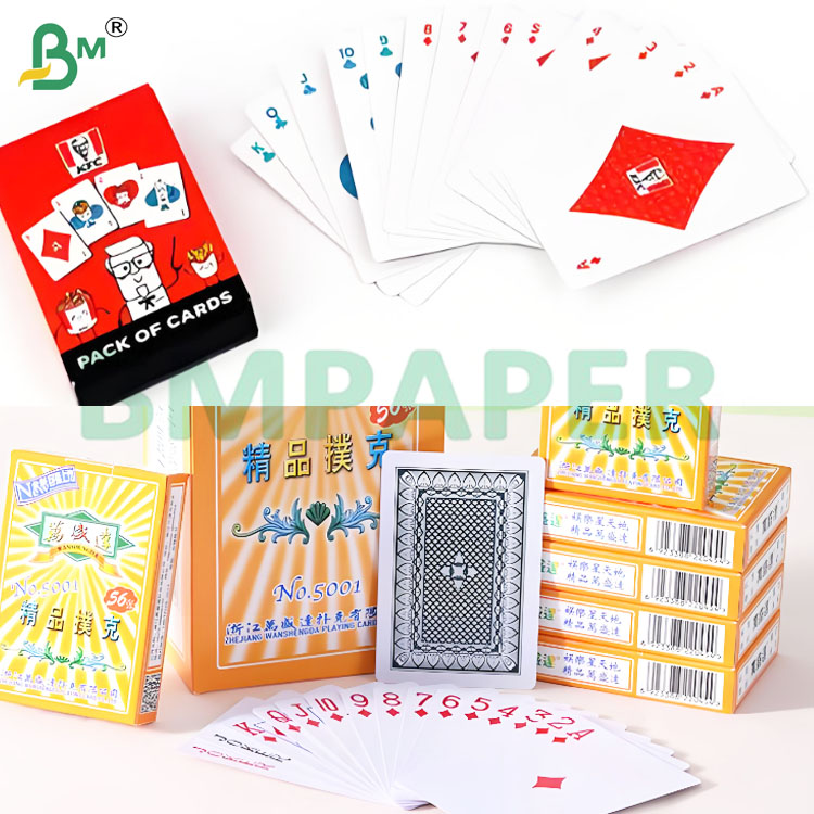 310gsm Dual Sided Coated Blue Core Poker Card Paper Sheets