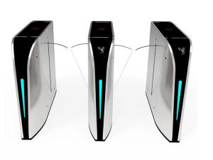 Bidirectional RS232 Flap Barrier Turnstile For Metro and Airport