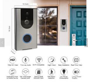 China Smart Wifi Wireless outdoor cheap PIR alarm wireless doorbell Home video Smart WiFi doorbell, wireless doorbell with cam on sale