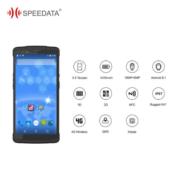 Rugged PDA Handheld RFID Reader Barcode Scanner Android For Inventory Management