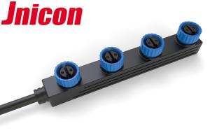 Best Jnicon LED Waterproof Power Connector , Waterproof M15 Connector 4 Way Parallel wholesale