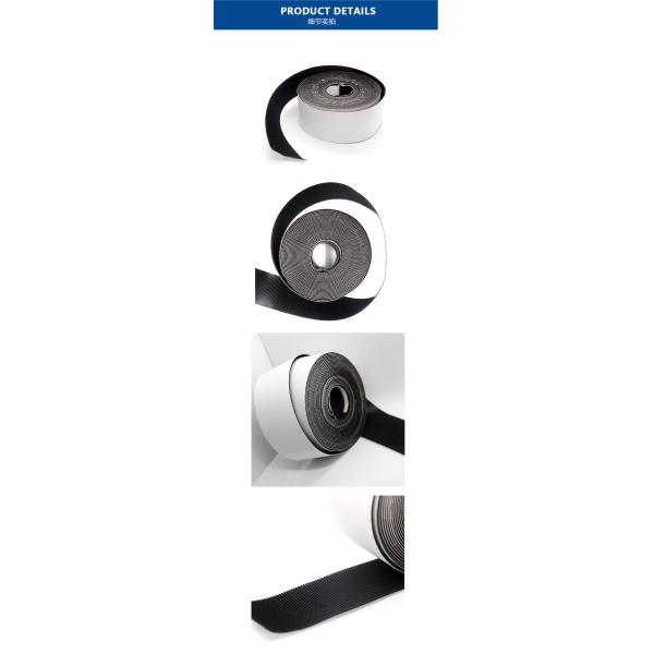 Black And White Molded Hook And Loop Non Pilling Hook And Loop Fastener Convenient